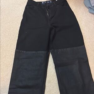 00 Hollister two tone black wide leg jeans